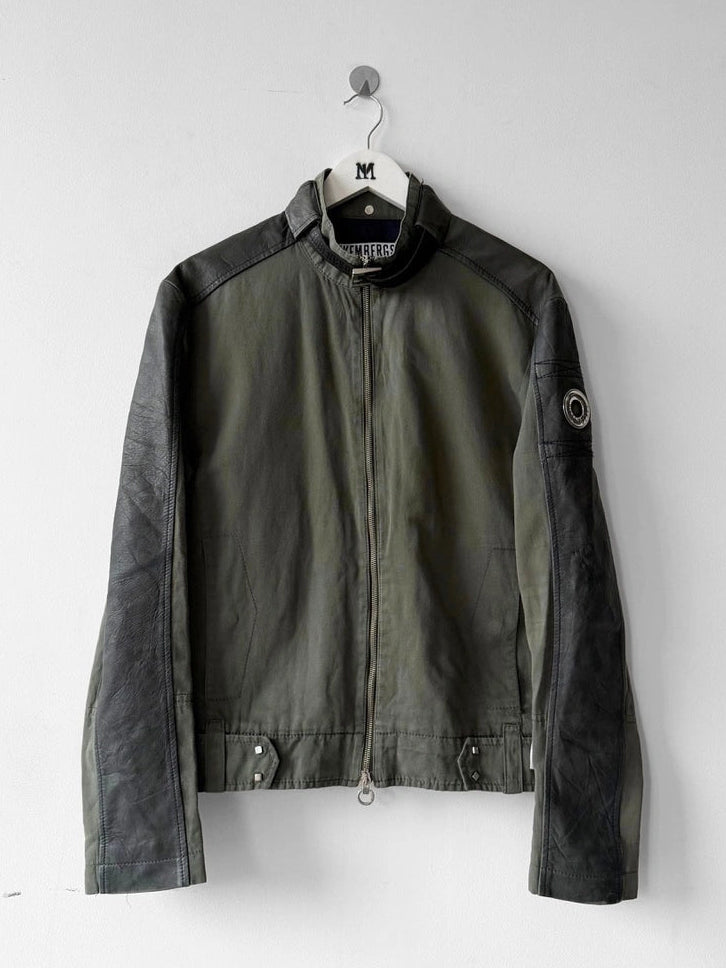 BIKKEMBERGS - S/S 2007 BIKER JACKET WITH LEATHER DETAILS