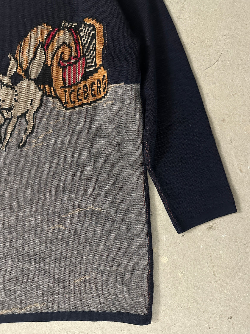 ICEBERG - 1980s MOCK NECK LONG JUMPER