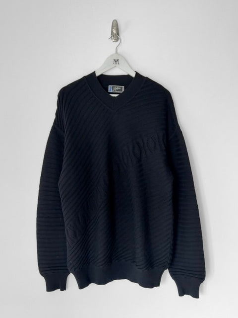 CLAUDE MONTANA - 1980s DROPPED SHOULDERS KNIT JUMPER