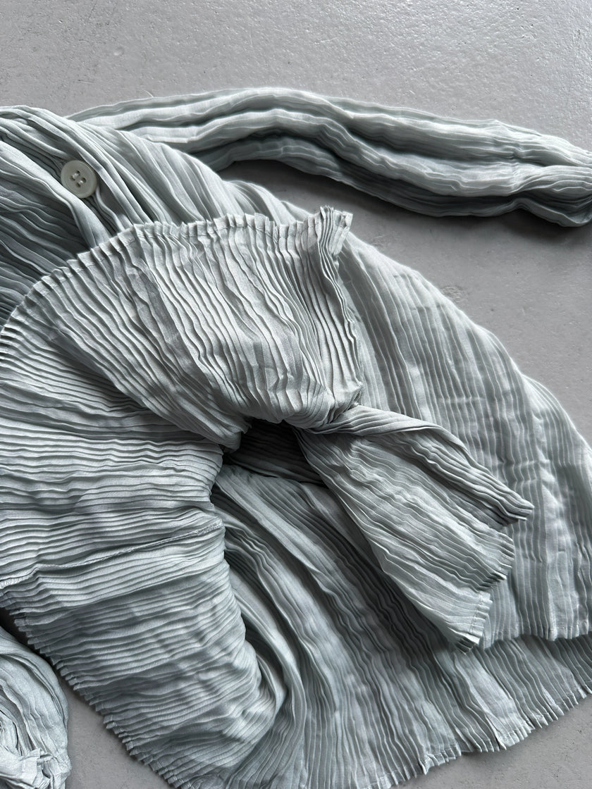 ISSEY MIYAKE - F/W 2000 BUBBLE PLEATED BUTTONED BLOUSE