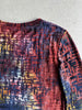 2000s LONG SLEEVE PRINTED MESH TOP