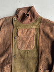 1980 ASYMMETRICAL FRONT SUEDE JACKET WITH FRONT POCKET