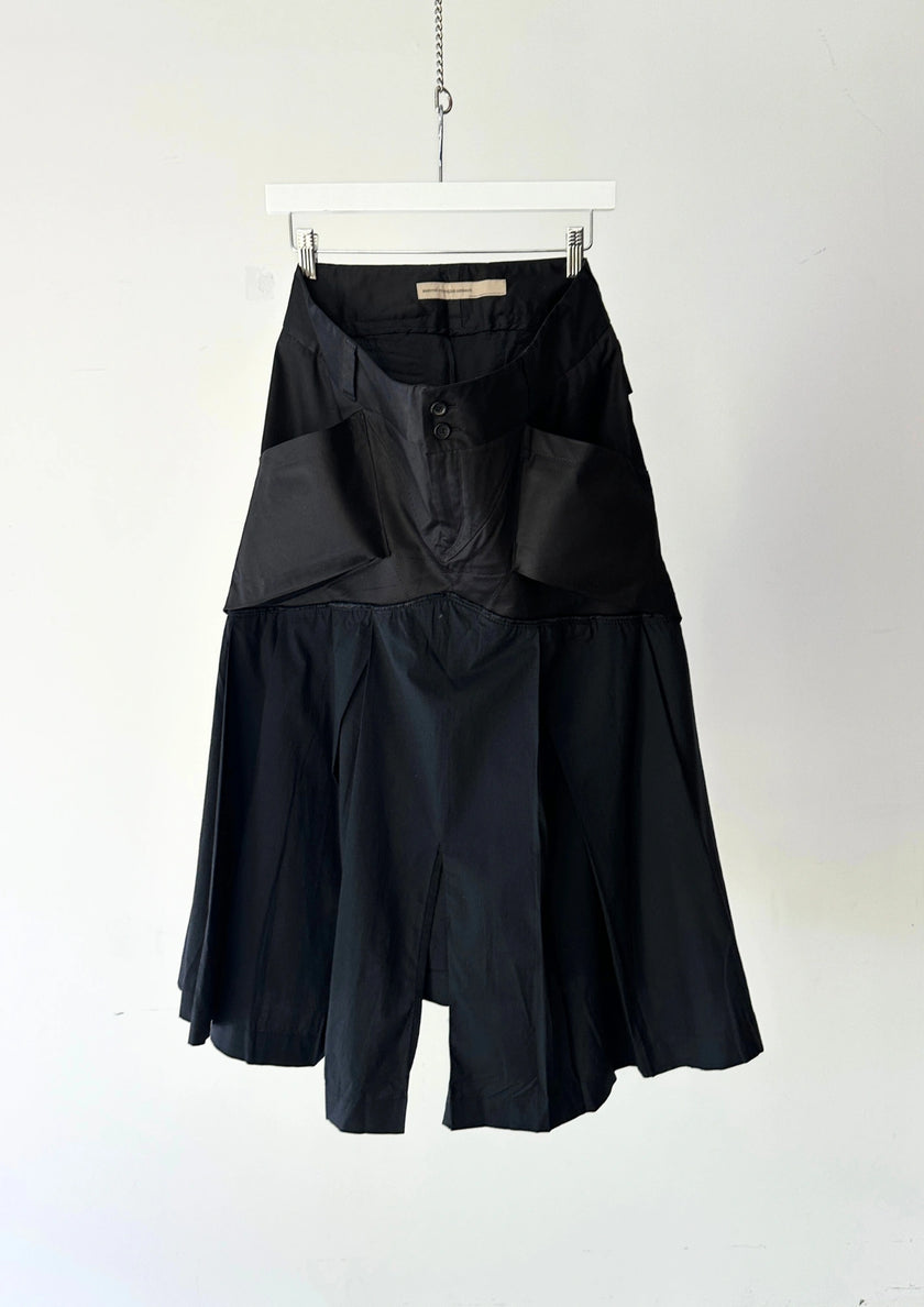 MARITHÉ + FRANÇOIS GIRBAUD - 2000s PANELED PLEATED SKIRT
