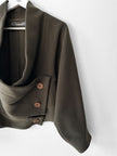 ISSEY MIYAKE - F/W 1989 CROP FIT SCULPTURAL JACKET WITH DRAPED COLLAR