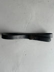 GIORGIO ARMANI  - 1980s EMBOSSED LEATHER BELT WITH BRASS BUCKLE