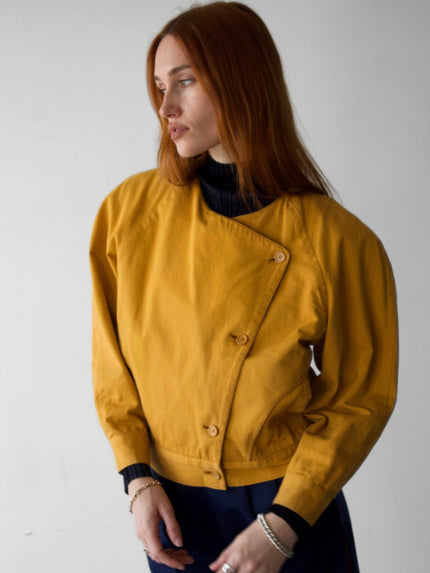 ISSEY MIYAKE - 1970s BOXY FIT ASYMMETRIC FRONT JACKET
