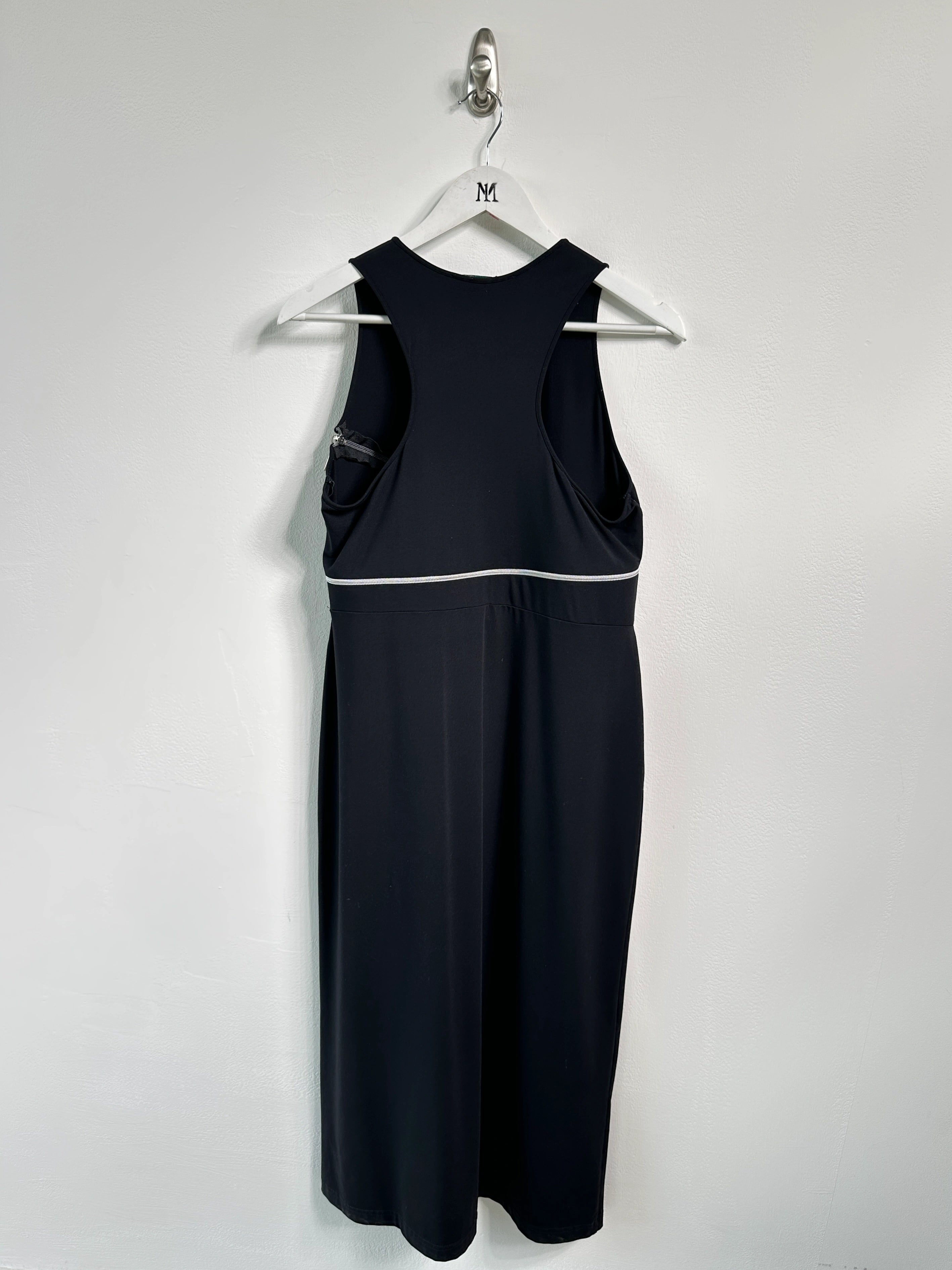 CLAUDE MONTANA - early 2000s JERSEY DRESS WITH ZIP DETAILING