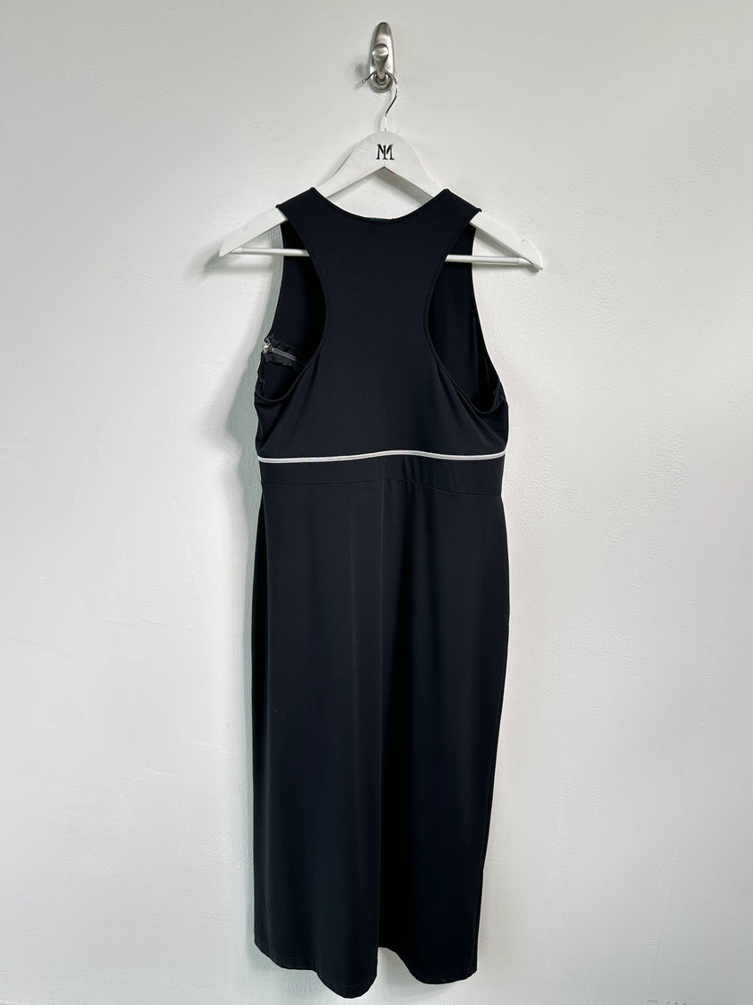 CLAUDE MONTANA - early 2000s JERSEY DRESS WITH ZIP DETAILING