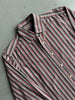 ETRO - 1990s SQUARE COLLAR STRIPED LONG SLEEVE SHIRT