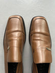 GUCCI - 1990s SQUARE TOE LEATHER LOAFERS