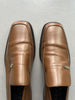 GUCCI - 1990s SQUARE TOE LEATHER LOAFERS