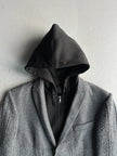 DANIELE ALESSANDRINI - 2000s SLIM FIT BLAZER WITH REMOVABLE HOOD PANEL
