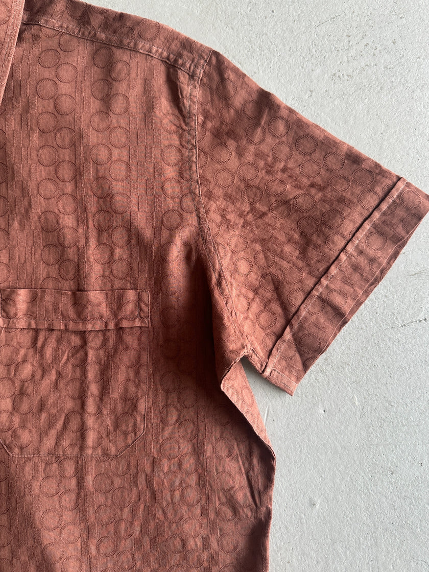 1980s JACQUARD PRINT HALF SLEEVE SHIRT