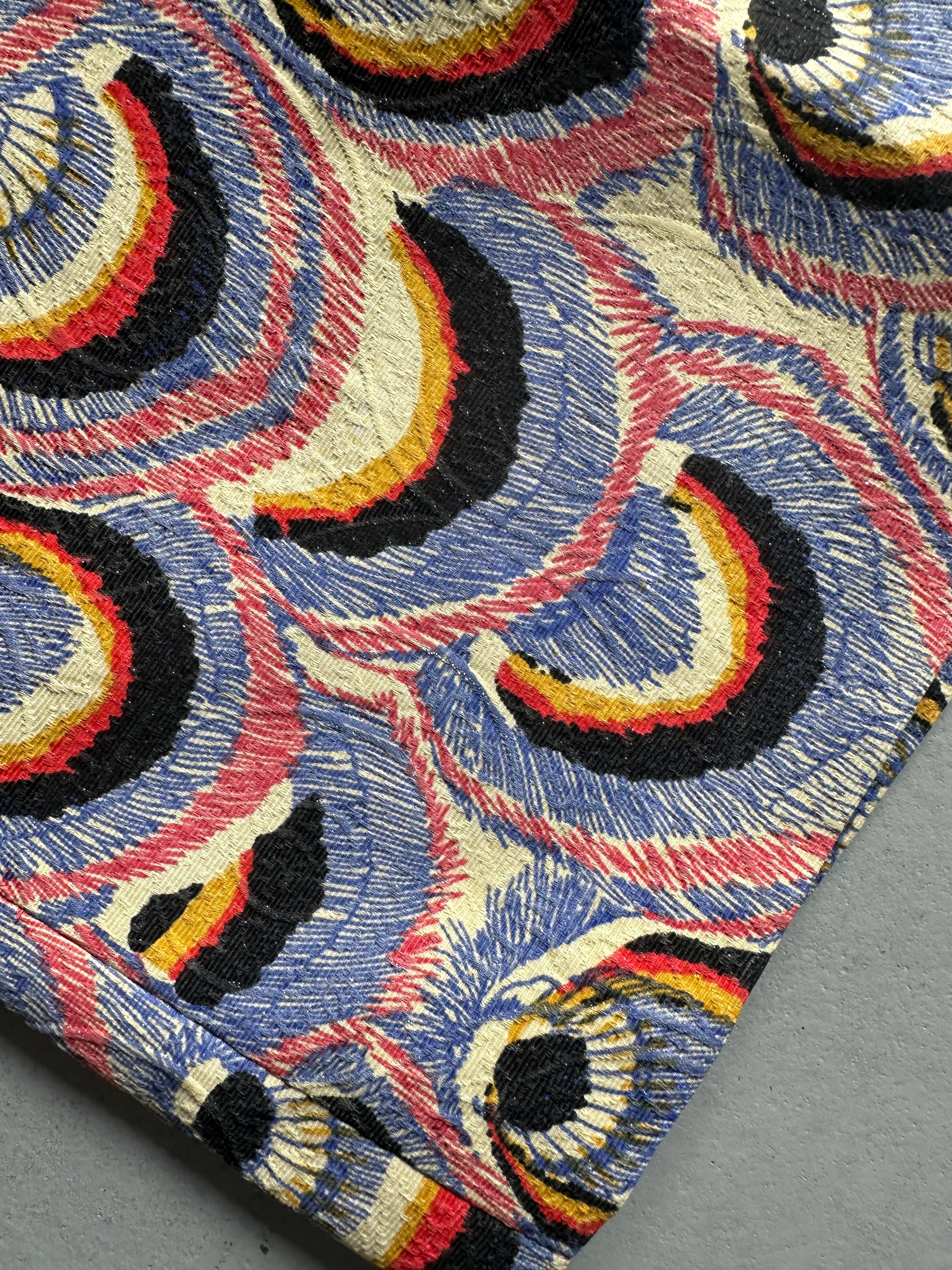 DRIES VAN NOTEN - F/W 2018 PEACOCK PATTERN FITTED SKIRT