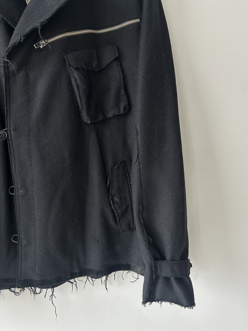 C'N'C COSTUME NATIONAL - F/W 2010 FRAYED EDGES WOOL JACKET