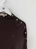 EMPORIO ARMANI - 2000s METAL BUTTON SLEEVE CROP FIT JUMPER