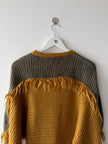 ITALIAN LABEL - 1980s CONTRASTING PANEL BATWING KNIT JUMPER