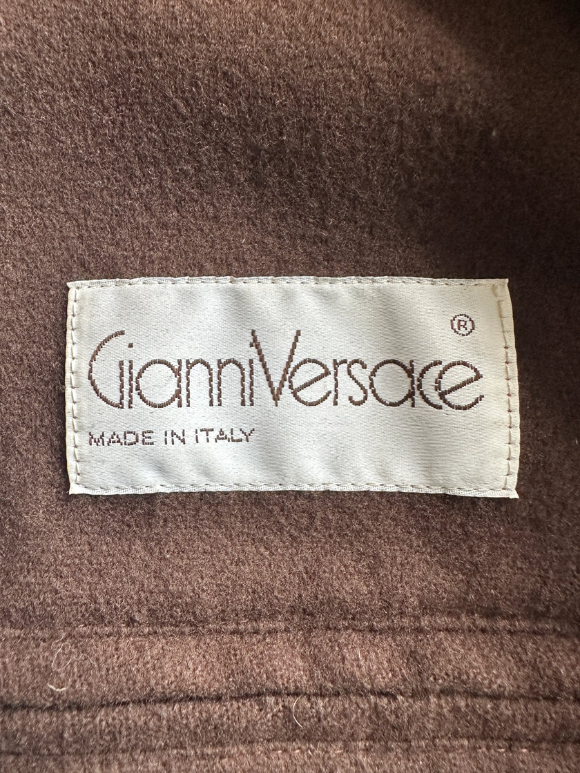 GIANNI VERSACE - 1980s LEATHER BOMBER JACKET WITH SHEARLING FUR