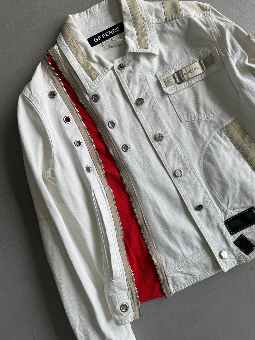 GIANFRANCO FERRÉ - 1990s ZIP DETAIL FRONT DENIM JACKET