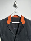 JEAN PAUL GAULTIER - 1990s PANELED LINEN BLAZER WITH CONTRASTING MESH PANELS