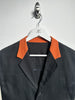 JEAN PAUL GAULTIER - 1990s PANELED LINEN BLAZER WITH CONTRASTING MESH PANELS