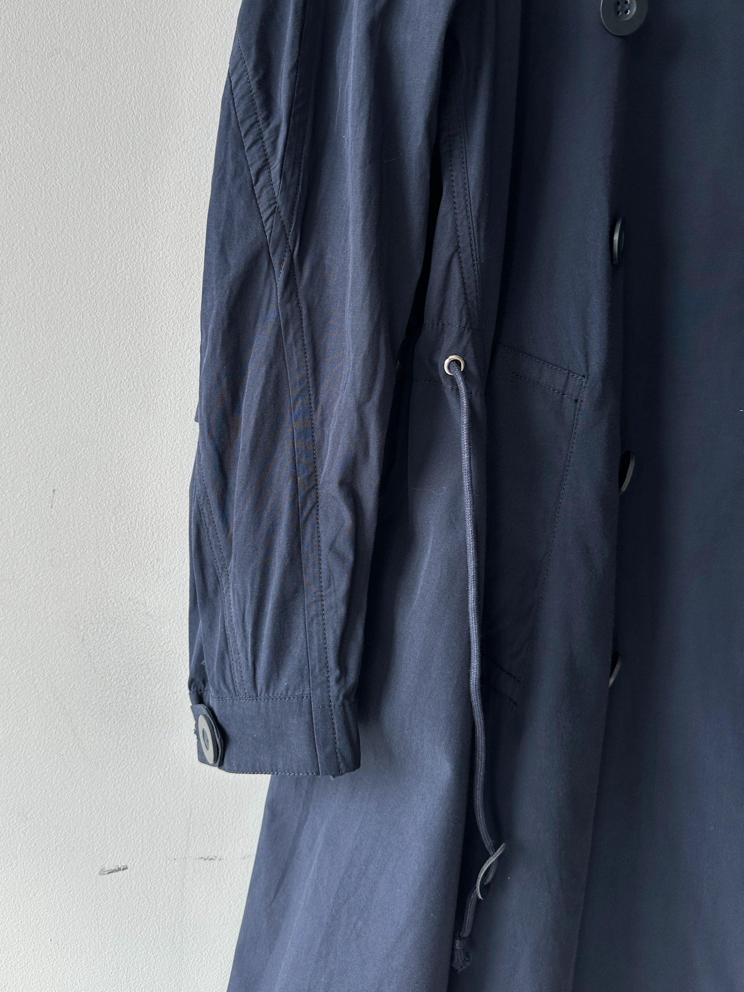 SACAI - S/S 2017 DOUBLE BREASTED TRENCH COAT WITH DRAWCORD GATHERED HEM