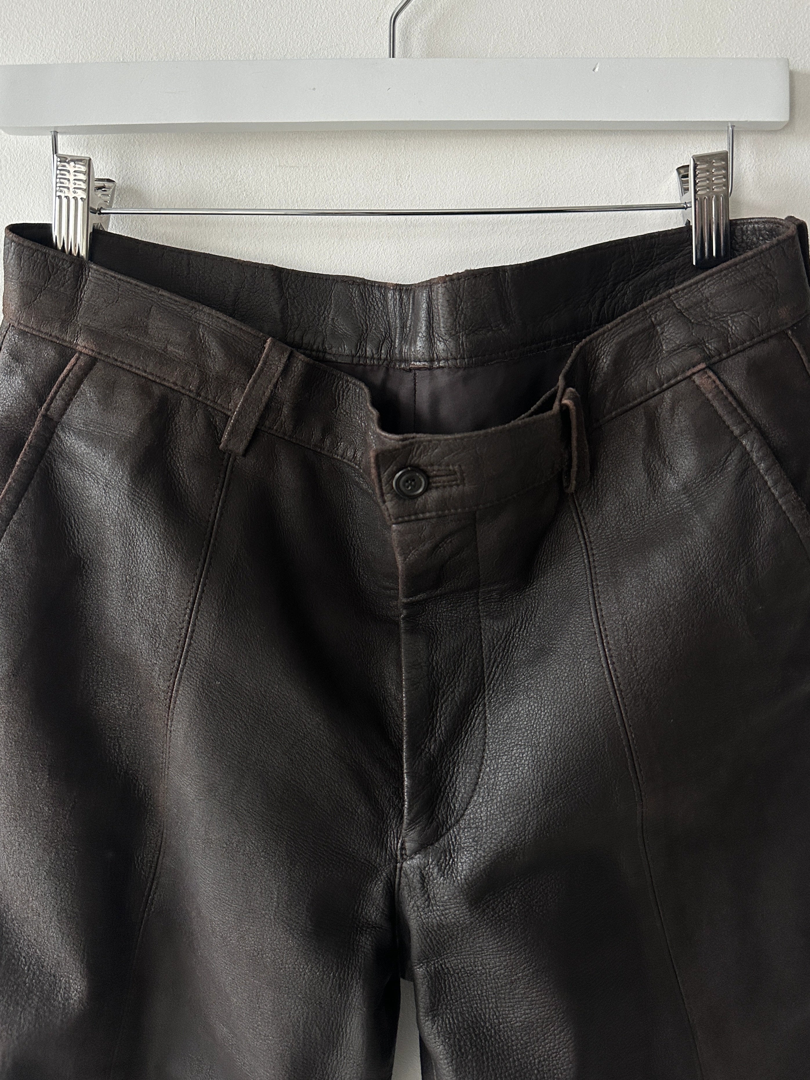 ISSEY MIYAKE MEN - F/W 2000 LEATHER TROUSERS