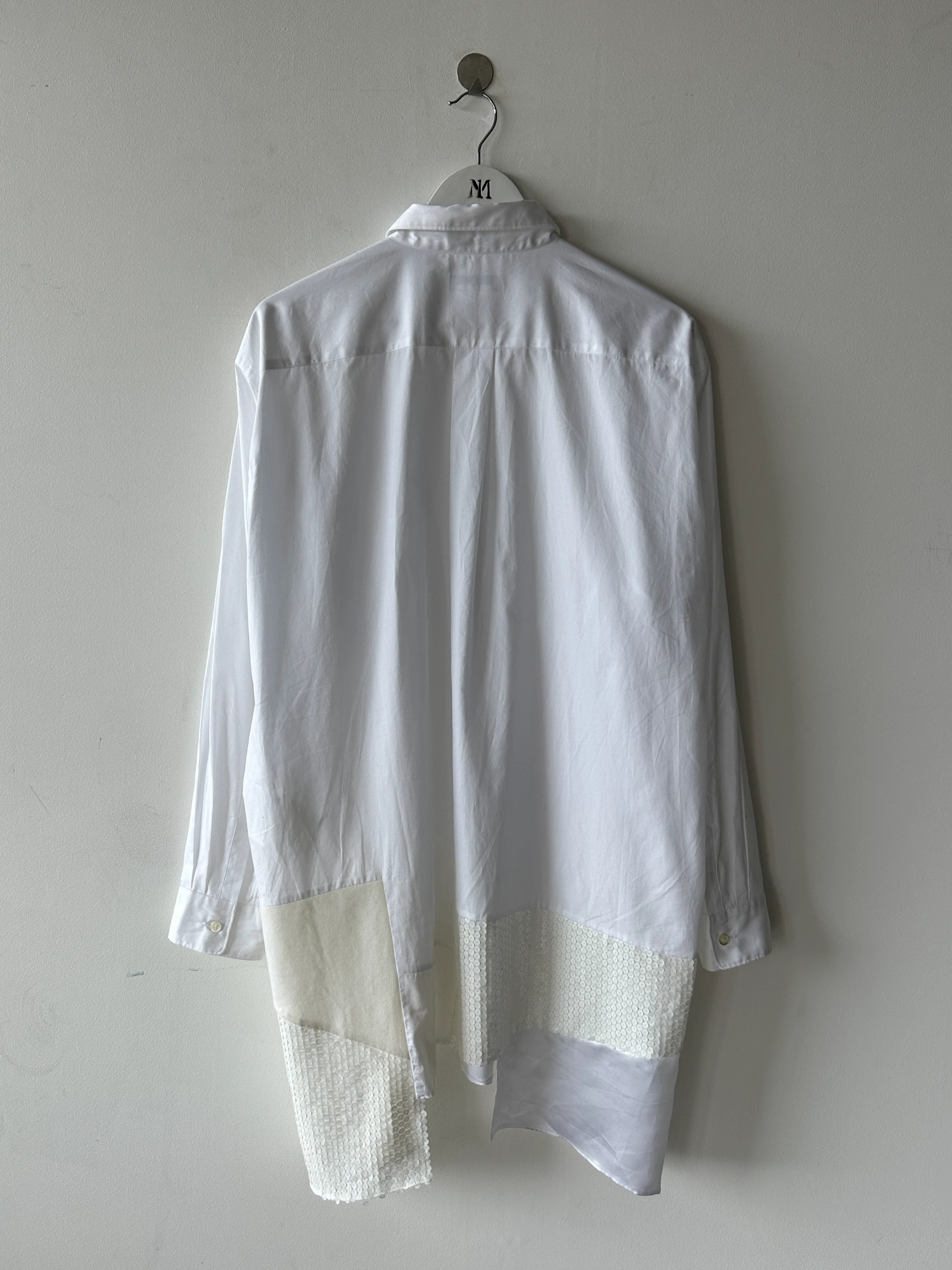 COMME DES GARÇONS - F/W 2024 ASYMMETRICAL SHIRT WITH PATCHWORK HEM PANELS