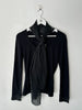 DRIES VAN NOTEN - late 1990s LONG SLEEVE TOP WITH OVERSIZED SCARF COLLAR