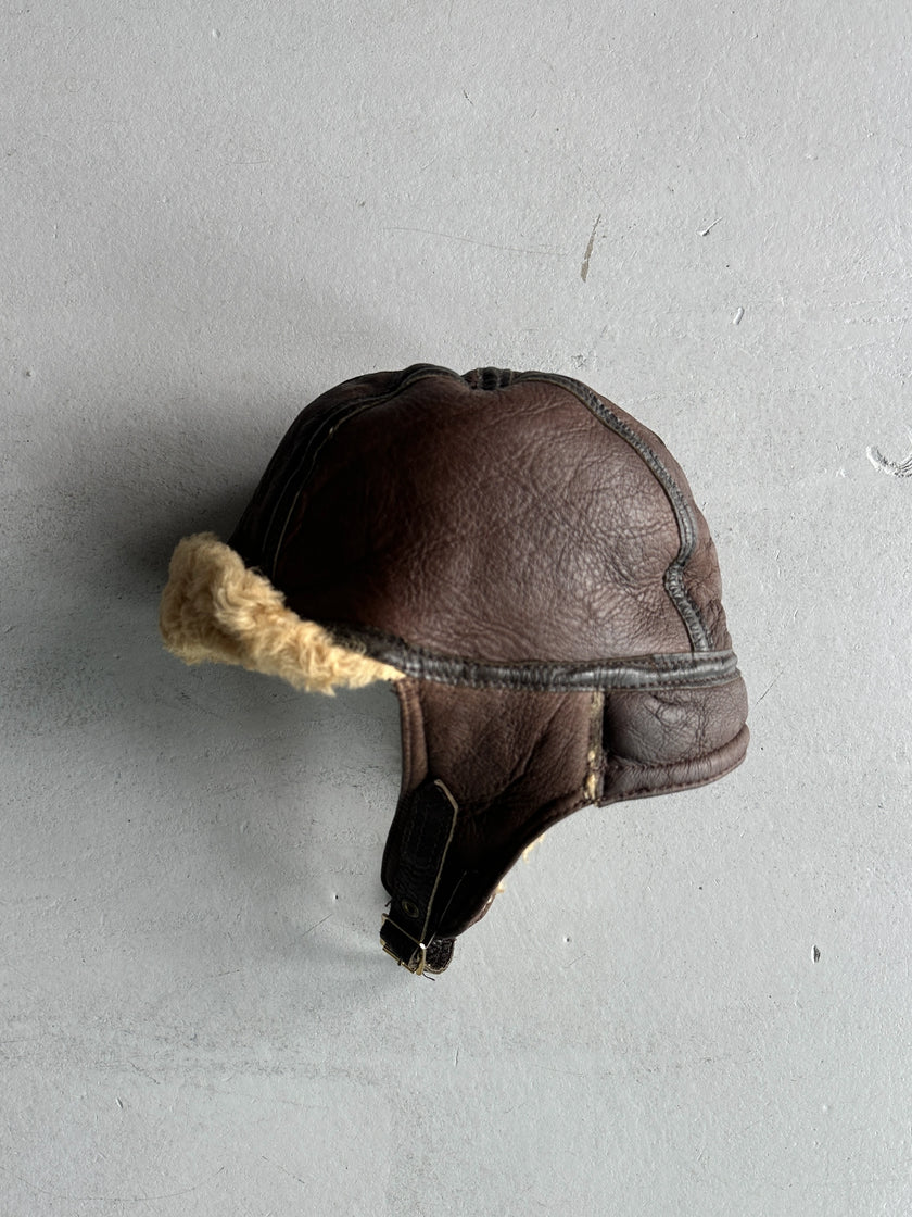 1980s SHEARLING AVIATOR HAT