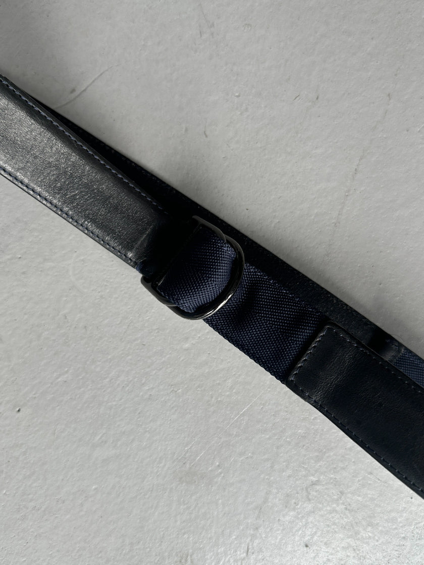 DIRK BIKKEMBERGS - 1990s METAL D-RING BUCKLE LEATHER BELT