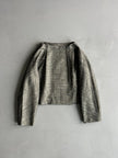 MARNI - 1990s CROP FIT HERRINGBONE BLAZER