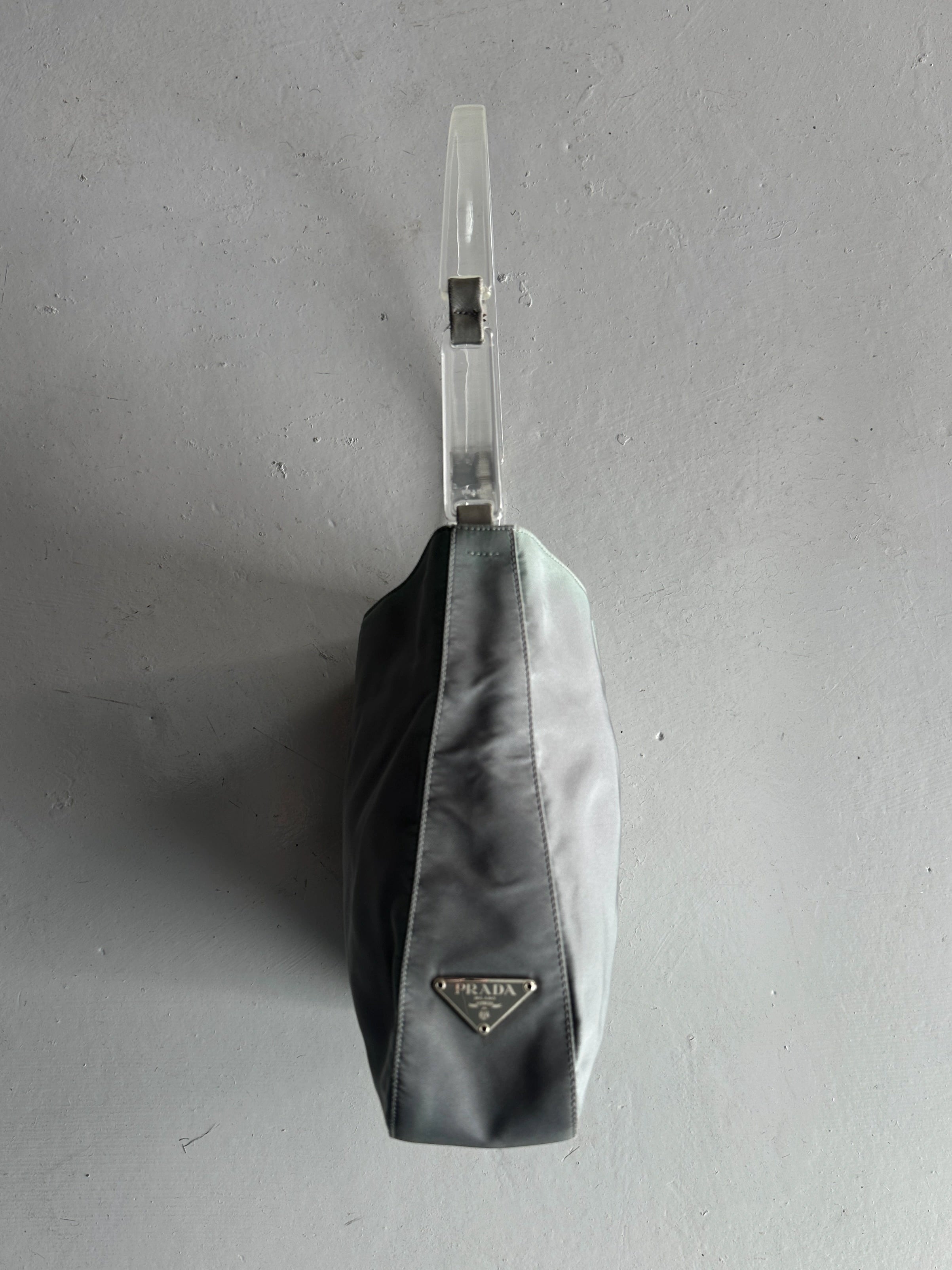 PRADA - S/S 1998 PLEXI HANDLE NYLON SHOULDER BAG