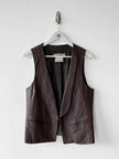 KATHARINE HAMNETT - 1990s LEATHER VEST