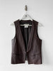 KATHARINE HAMNETT - 1990s LEATHER VEST