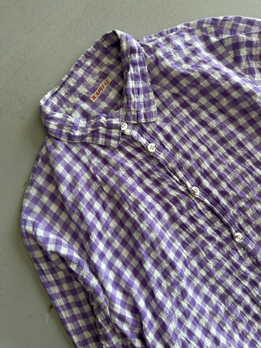 KAPITAL - 1990s DRAPING SIDES ASYMMETRICAL SHIRT