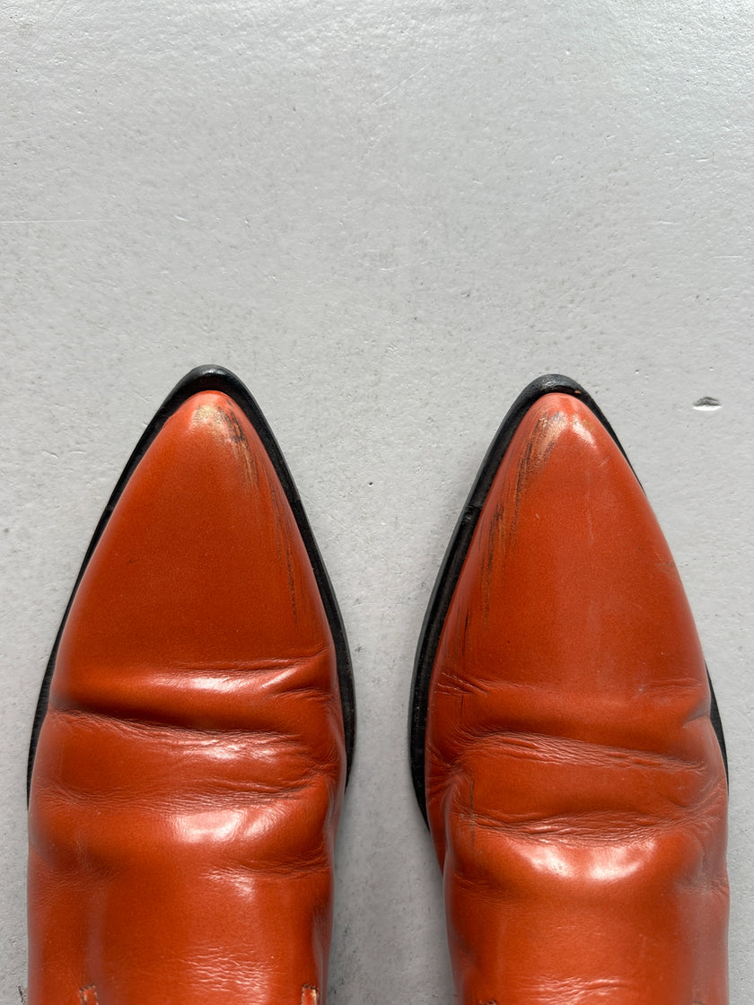 COMME DES GARÇONS - 1990s LEATHER POINTED SLIP ON SHOES