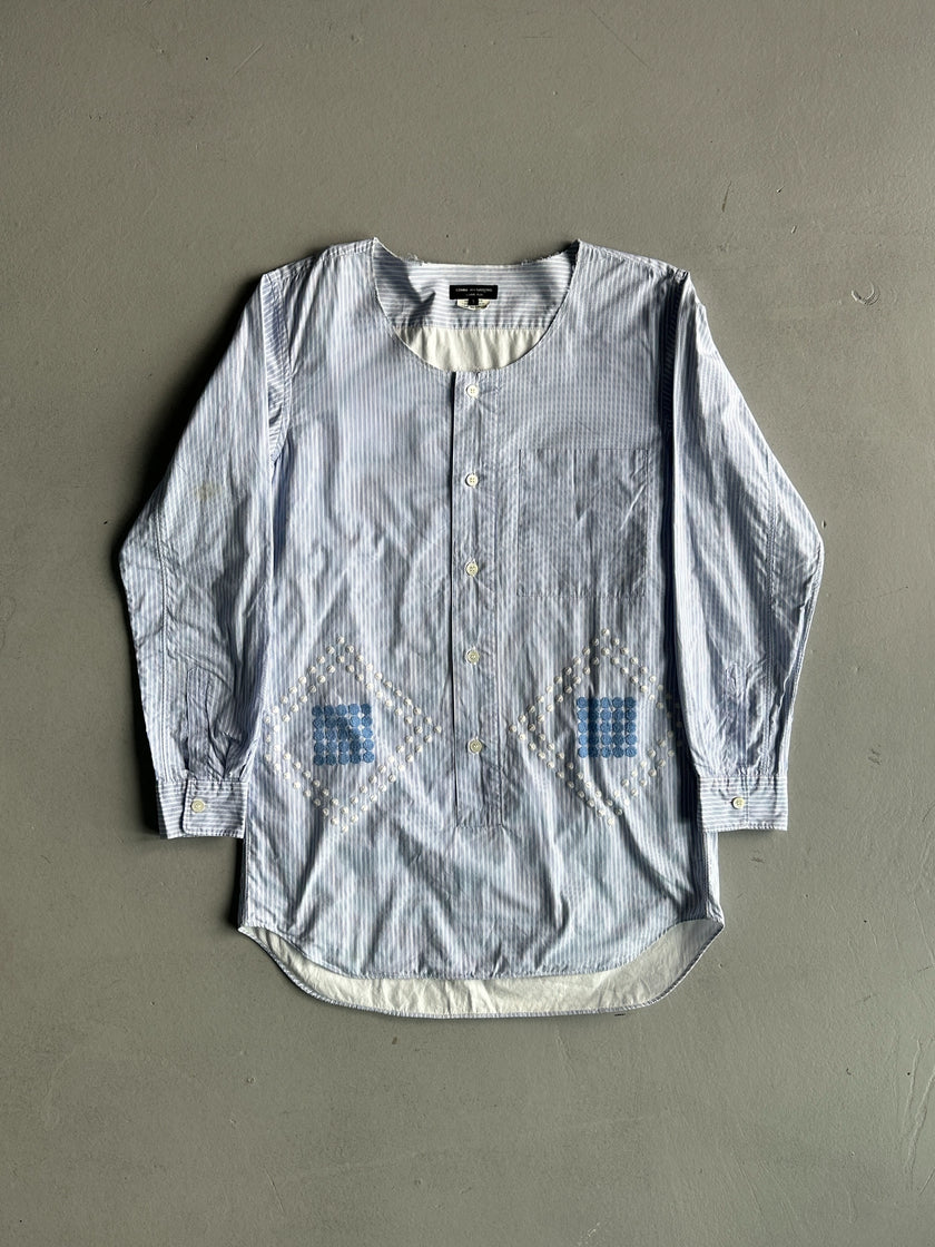 COMME DES GARÇONS HOMME PLUS - A/W 2013 EMBROIDERED STRIPED TUNIC