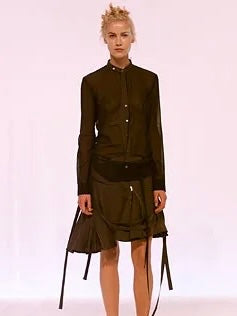 HUSSEIN CHALAYAN - S/S 2002 SEMI TRANSPARENT SHIRT