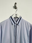 DIOR - late 2010s LONG SLEEVE SHIRT WITH CONTRAST STRIPE DETAILING AT FRONT AND COLLAR