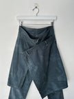 JAPANESE LABEL early 2000s WRAP PANEL CROPPED TROUSERS