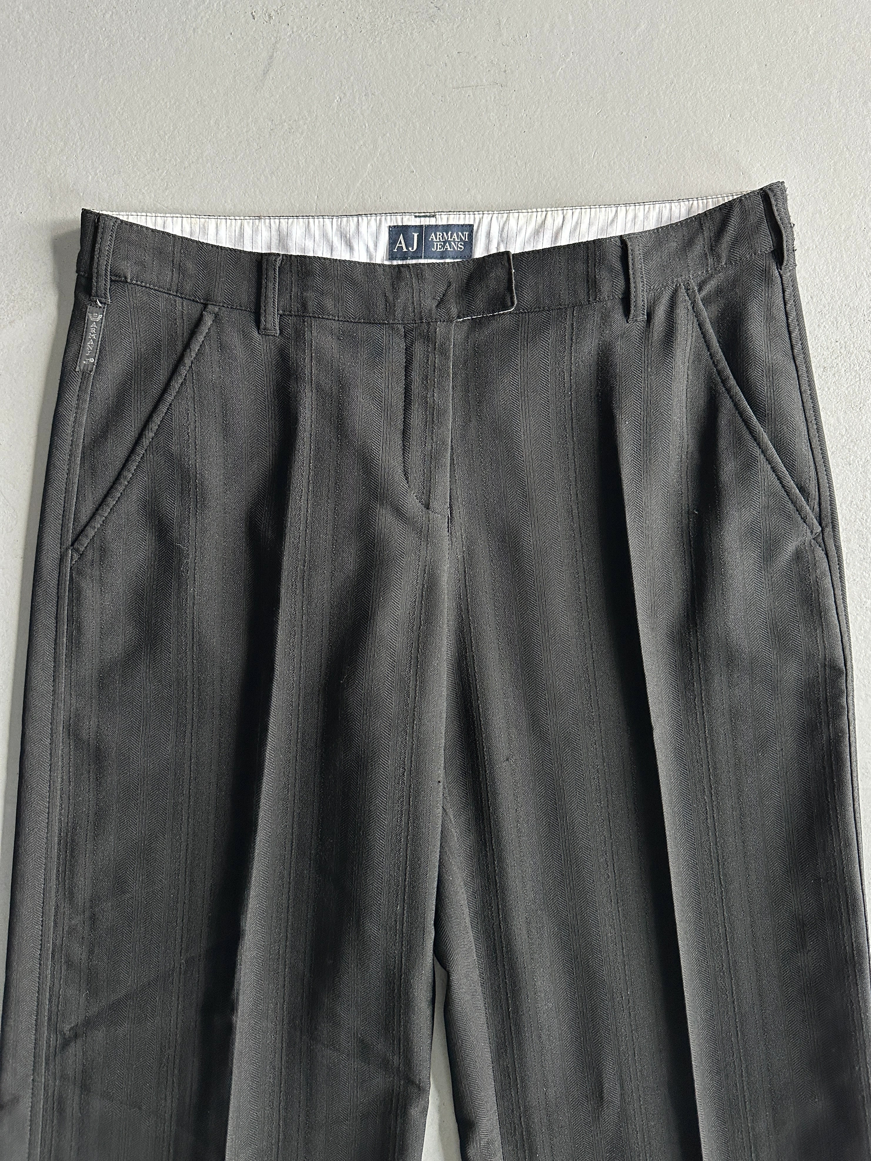 ARMANI JEANS - 1990s TAILORED FRONT PLEATS TROUSERS