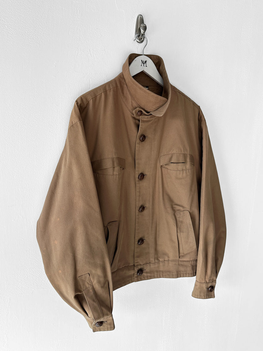 VALENTINO - 1980s CROP FIT JACKET WITH BRUSHED PILE LINING