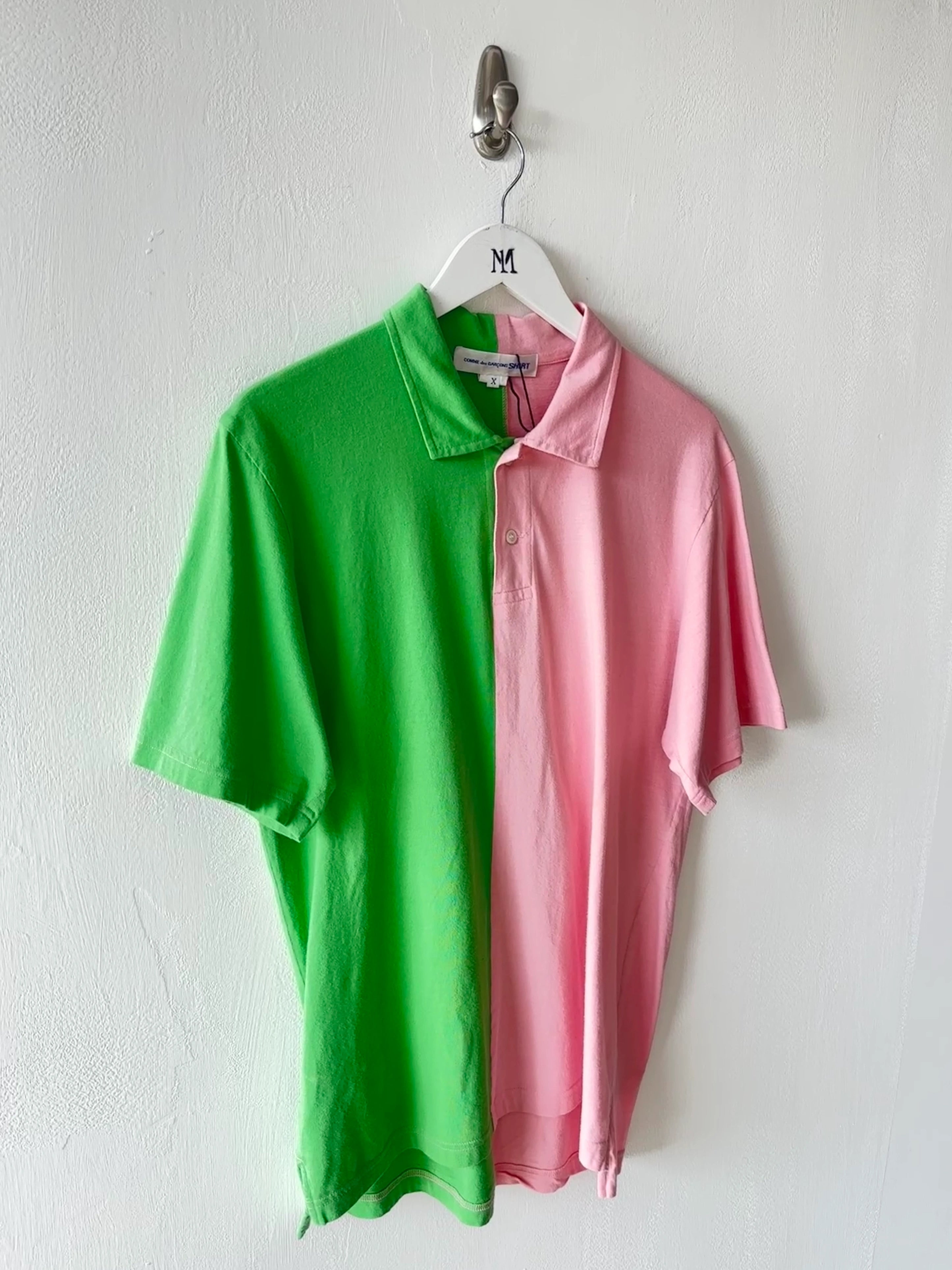 COMME DES GARÇONS - S/S 2005 TWO TONE POLO T-SHIRT