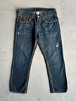 TRUE RELIGION BILLY SUPER T WORLD TOUR STITCH MEGA -  2000s MEN'S SLIM FIT JEANS