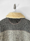 ICEBERG BY J.C. DE CASTELBAJAC - 1980s WOOL BOMBER JACKET WITH SHEARLING COLLAR