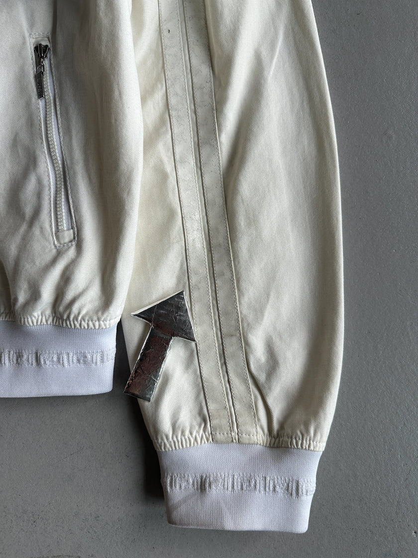 VERSACE - 1990s BOMBER JACKET WITH LEATHER PIPING