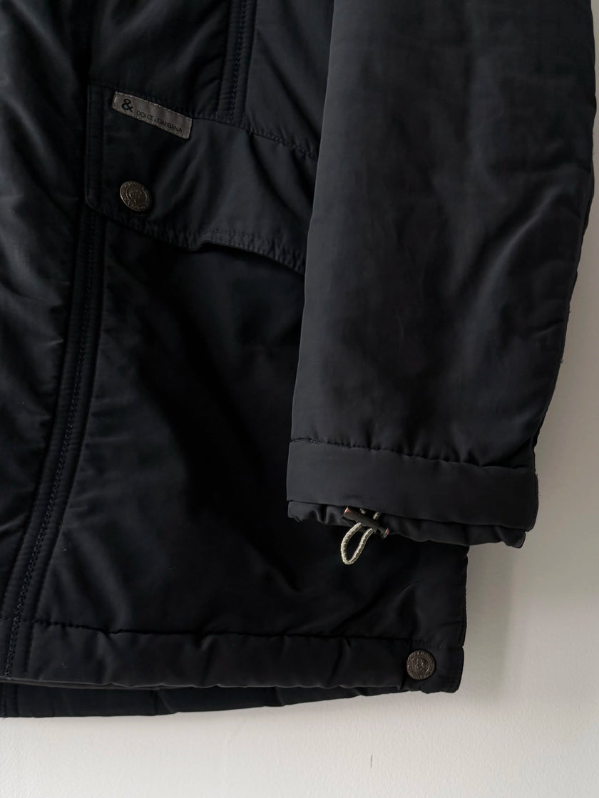 DOLCE & GABBANA - late 1990s HOODED BONDAGE PARKA JACKET