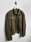 DOLCE & GABBANA - S/S 2006 TRUCKER JACKET WITH LOGO TAPE AT FRONT ZIP