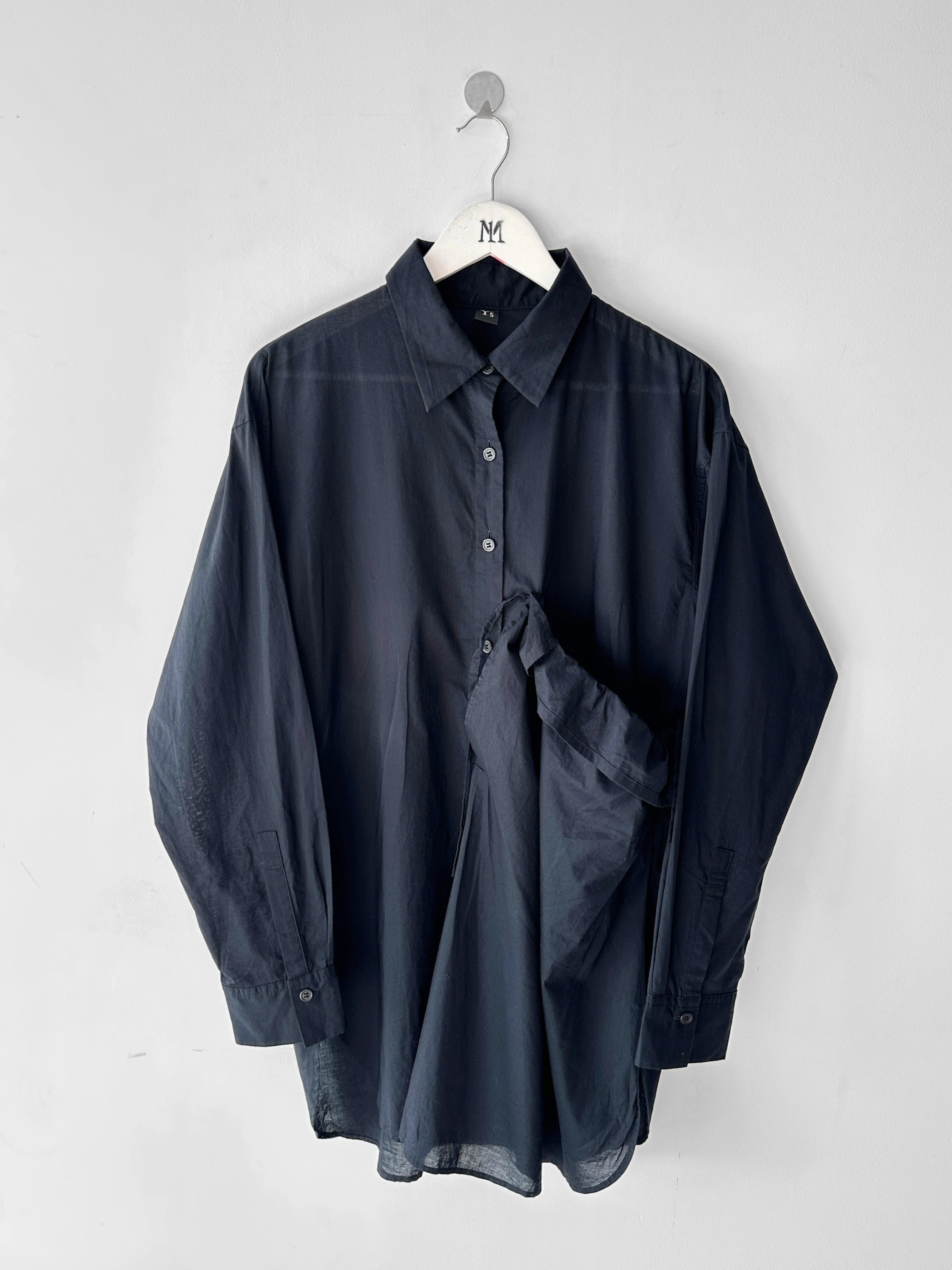 YOHJI YAMAMOTO Y's - S/S 2019 ASYMMETRIC FRONT LONG SHIRT